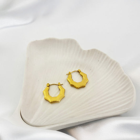Golden Halo Luxe Style Hoop Earring Style 5 (Anti Tarnish)