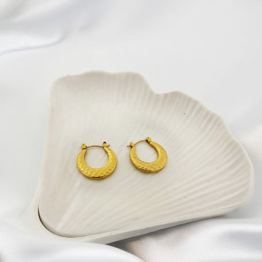 Golden Halo Luxe Style Hoop Earring Style 6 (Anti Tarnish)