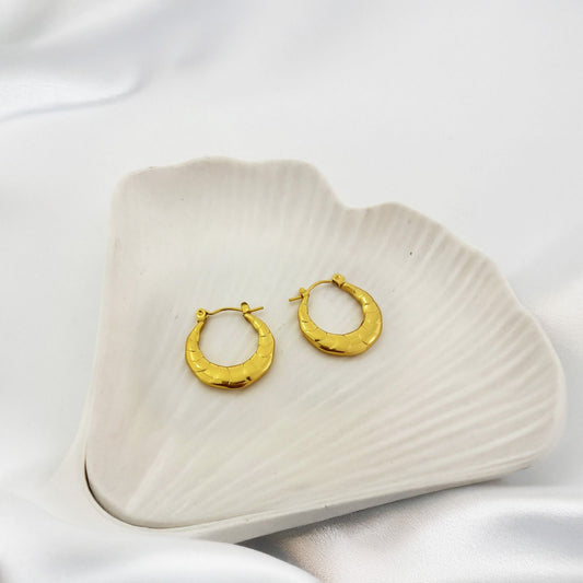 Golden Halo Luxe Style Hoop Earring Style 8 (Anti Tarnish)