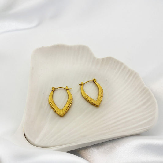 Golden Halo Luxe Style Hoop Earring Style 11 (Anti Tarnish)