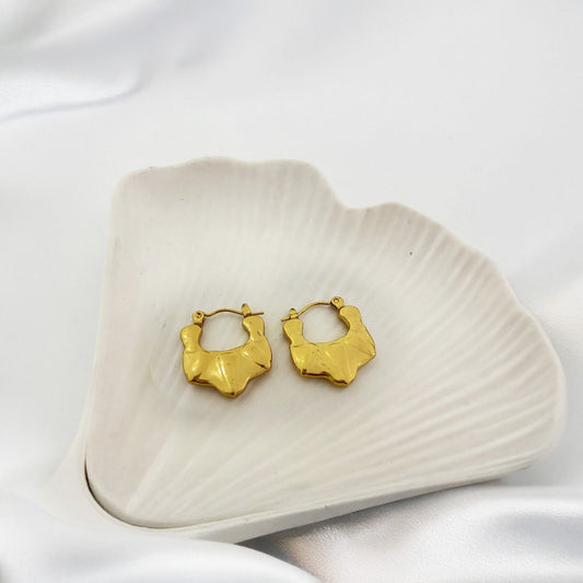 Golden Halo Luxe Style Hoop Earring Style 12 (Anti Tarnish)