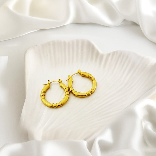 Golden Halo Luxe Style Hoop Earring Style 15 (Anti Tarnish)