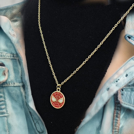 Men Spiderman Chain Necklace