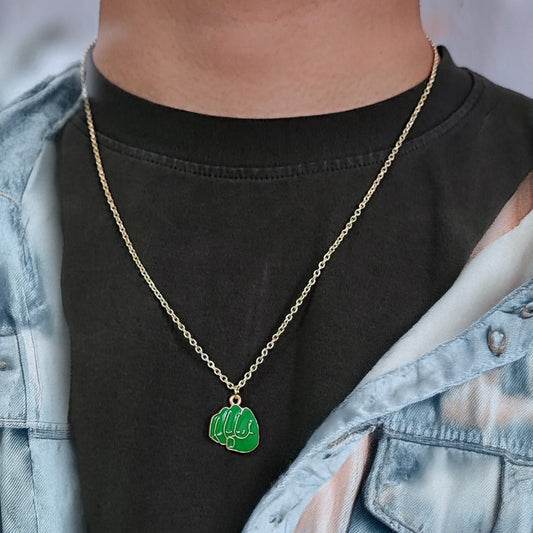 Men Hulk Fist Chain Necklace