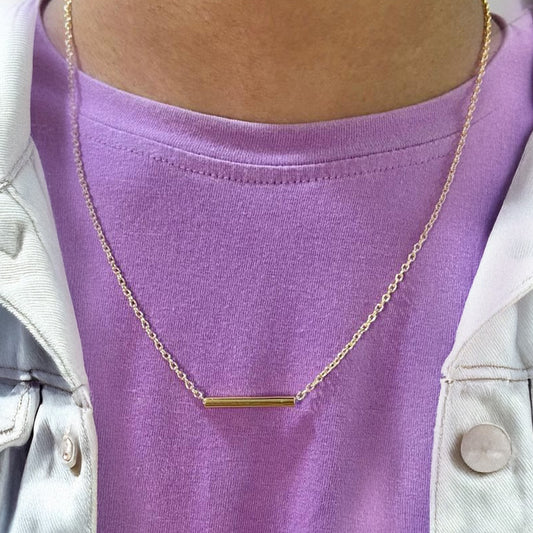 Men Horizontal Golden Chain Necklace