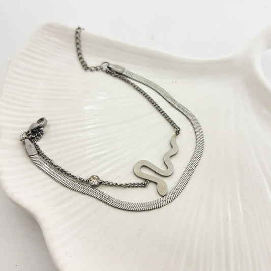 Snake Layered Bracelet (Anti Tarnish)