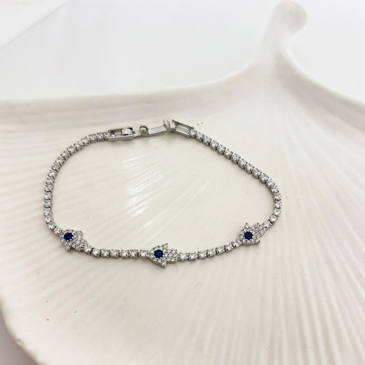 Triple Hamsa Bracelet (Anti Tarnish)