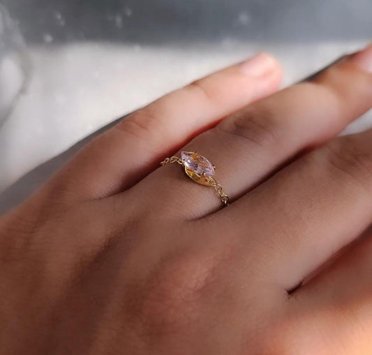 Adjustable Ring Oval Golden