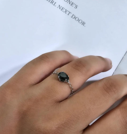 Adjustable Ring Drop Silver