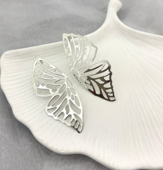 Silver Elegant Butterfly Earrings (Anti Tarnish)