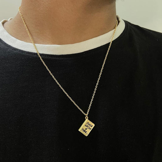 Men Book Chain Necklace
