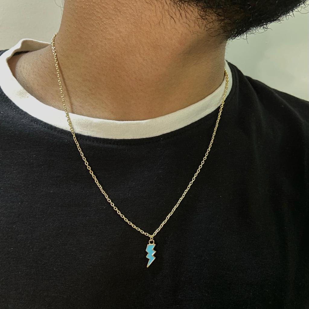 Men Galaxy Thunder Chain Necklace - Nimé By Shop Trendys