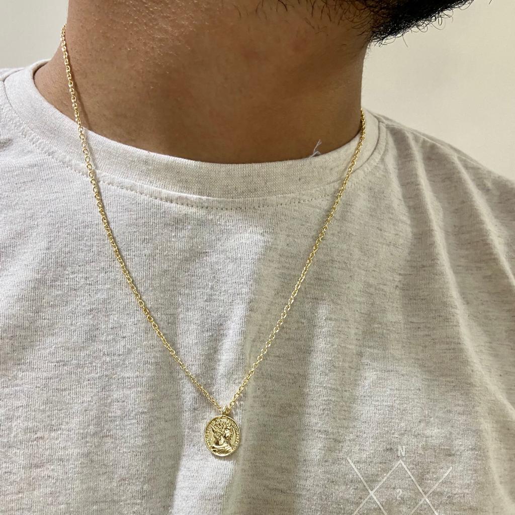 Men Coin Chain Necklace