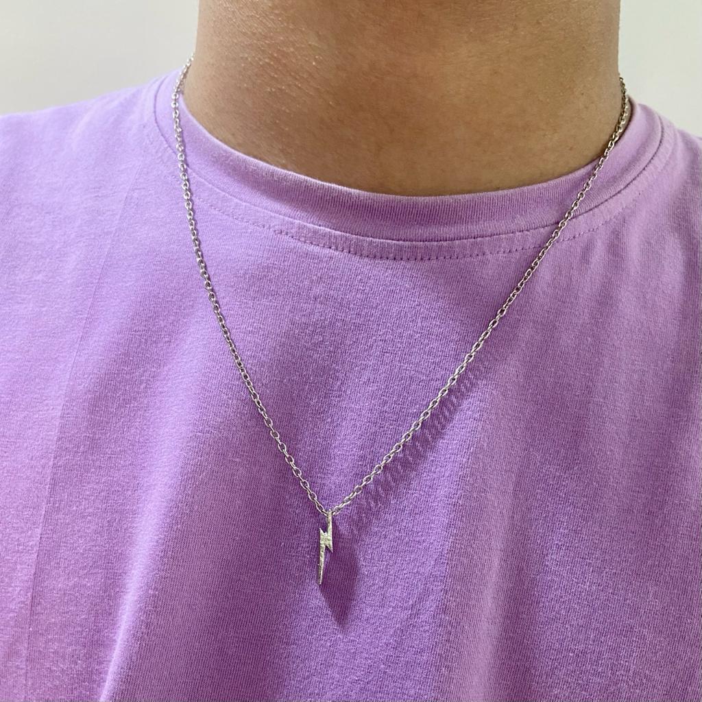 Men Lightning Thunder Chain Necklace - Nimé By Shop Trendys