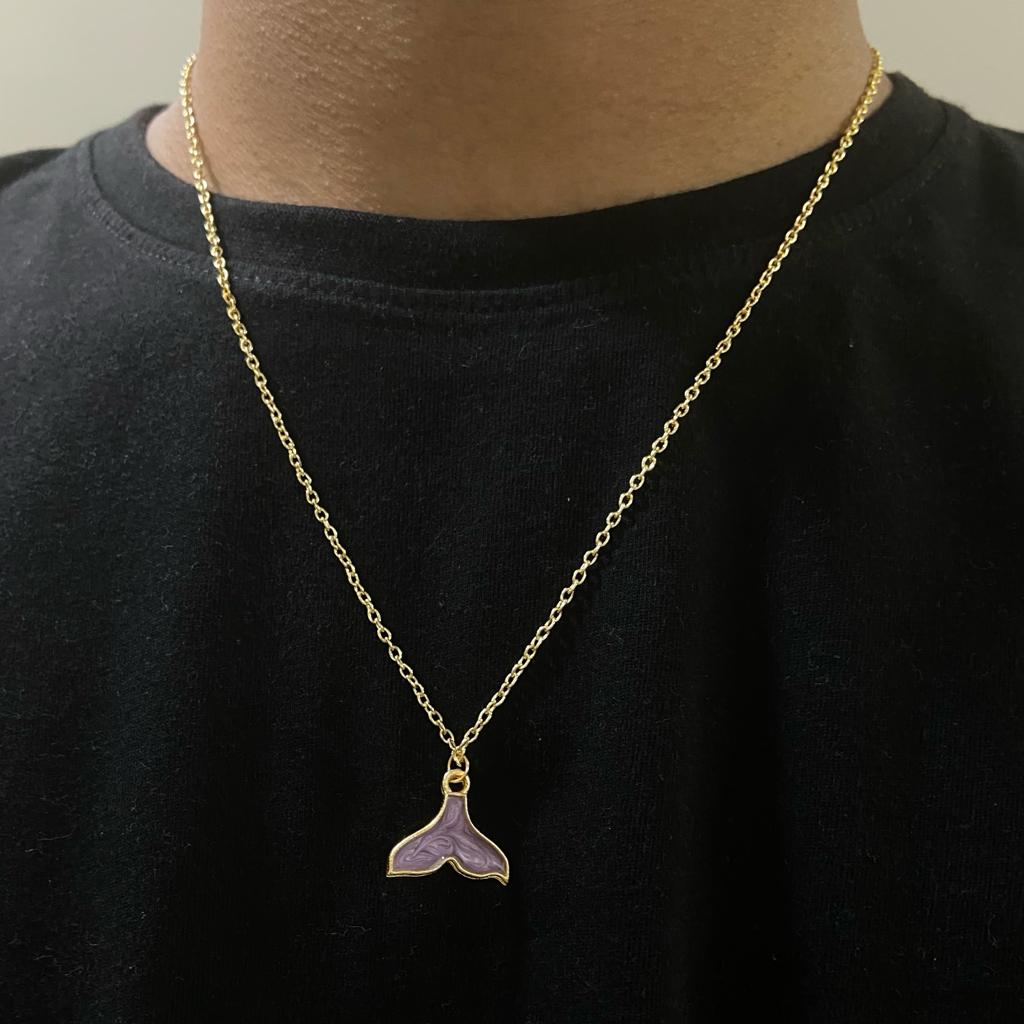 Men Galaxy Mermaid Tail Chain Necklace - Nimé By Shop Trendys
