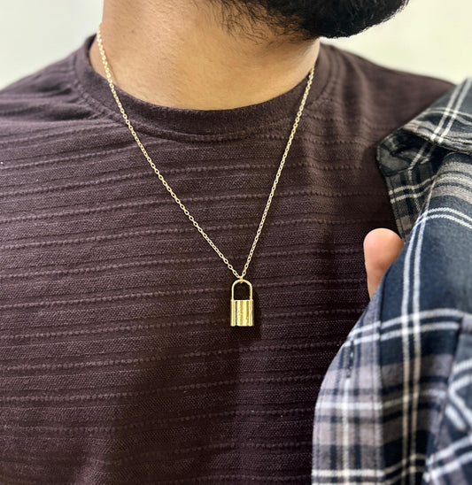 Men Lock Chain Necklace - Nimé By Shop Trendys