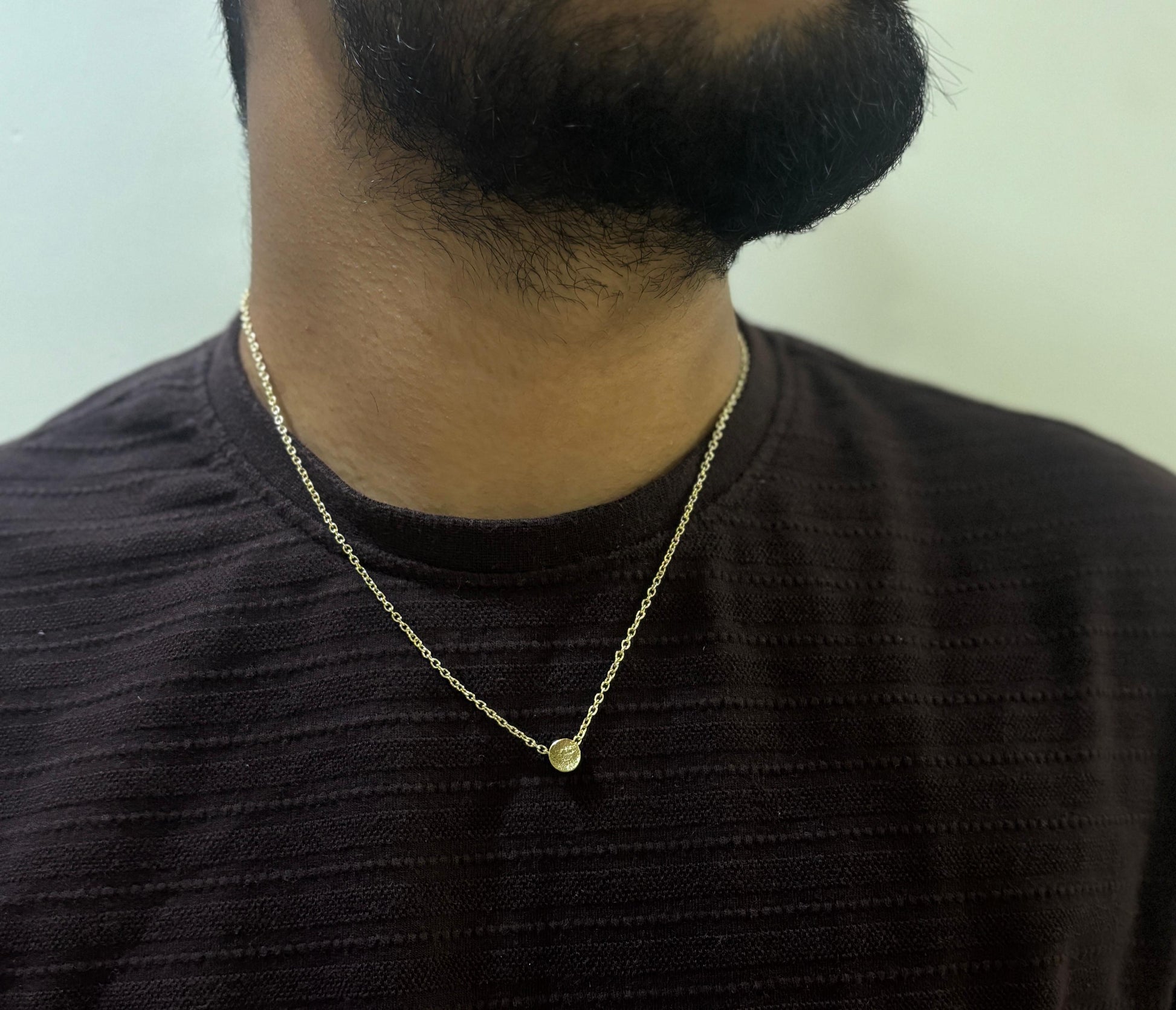 Men Minimal Circle Chain Necklace - Nimé By Shop Trendys