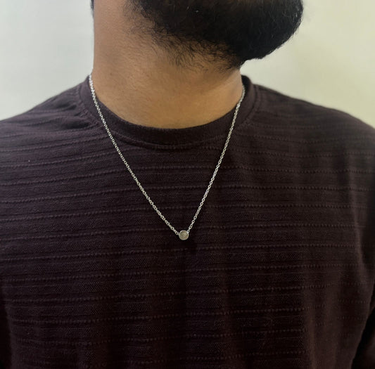 Men Minimal Circle Chain Necklace