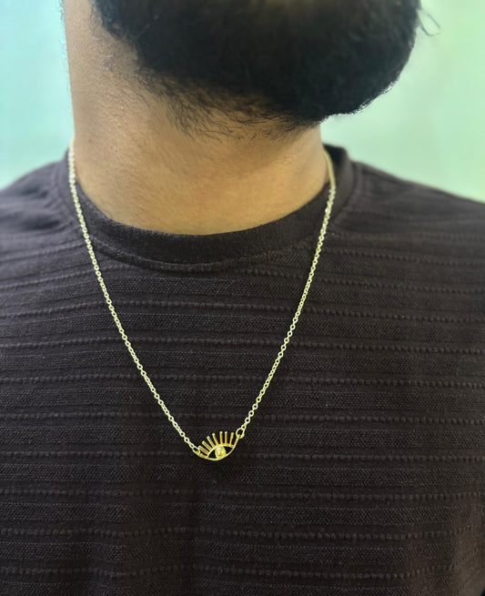 Men Trendy Evil Eye Chain Necklace