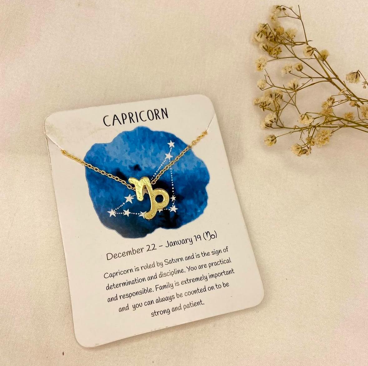 Golden Zodiac Sign Women Necklace - Nimé By Shop Trendys