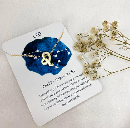 Golden Zodiac Sign Women Necklace - Nimé By Shop Trendys