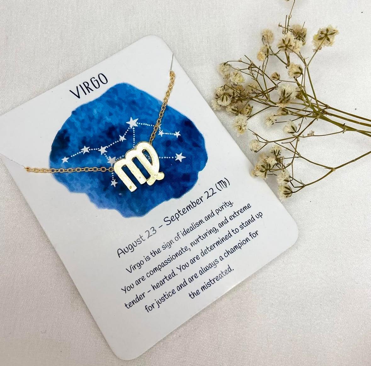 Golden Zodiac Sign Women Necklace - Nimé By Shop Trendys