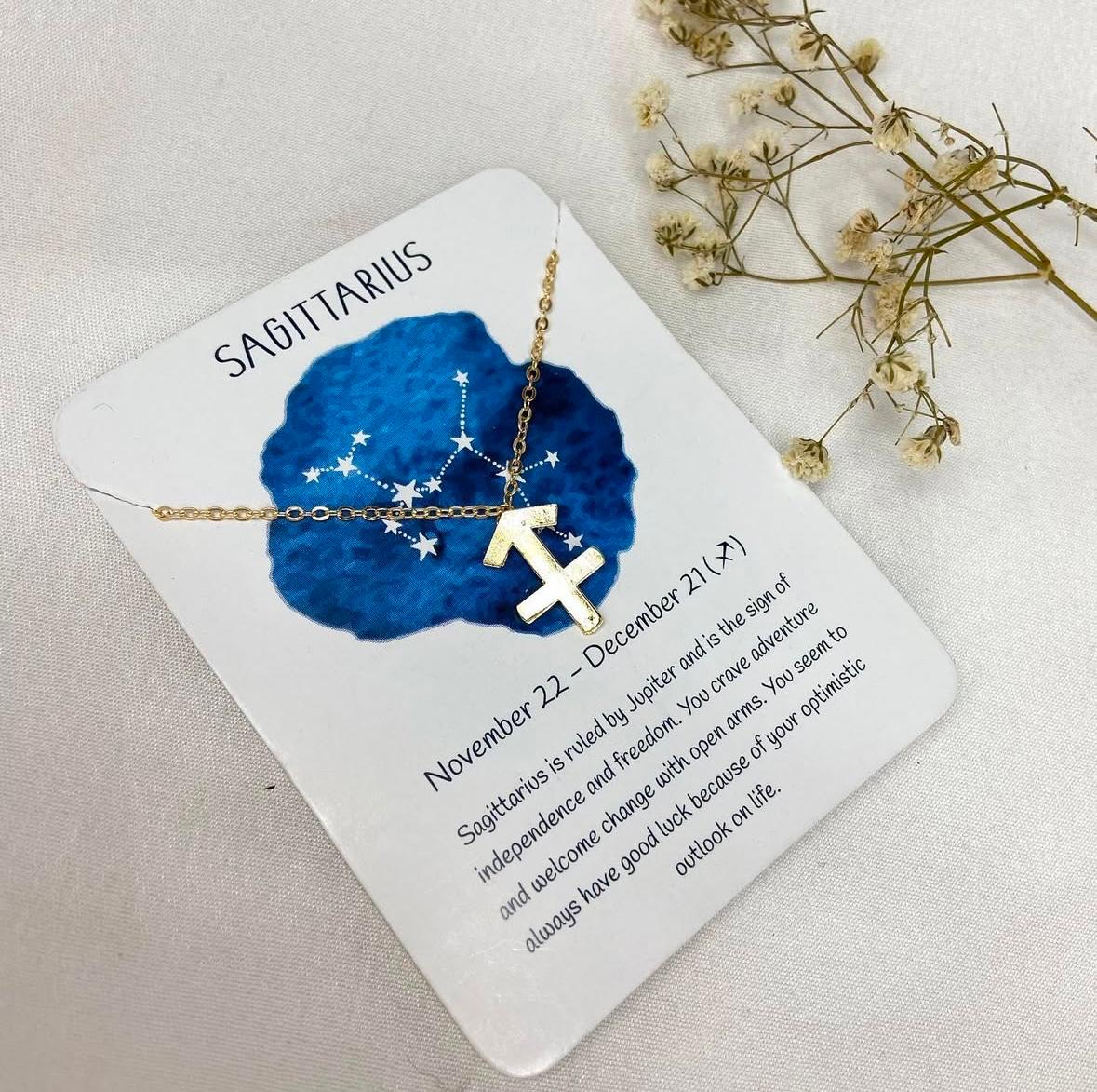 Golden Zodiac Sign Women Necklace - Nimé By Shop Trendys