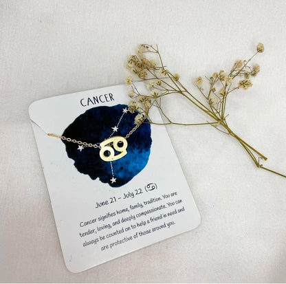 Golden Zodiac Sign Women Necklace - Nimé By Shop Trendys