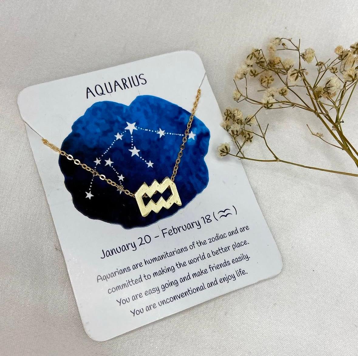 Golden Zodiac Sign Women Necklace - Nimé By Shop Trendys