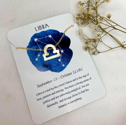 Golden Zodiac Sign Women Necklace - Nimé By Shop Trendys