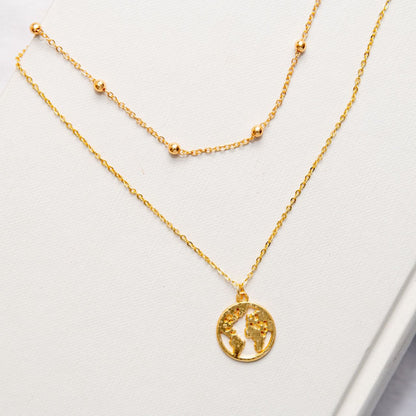 Earth Two Layered Women Necklace - Nimé By Shop Trendys