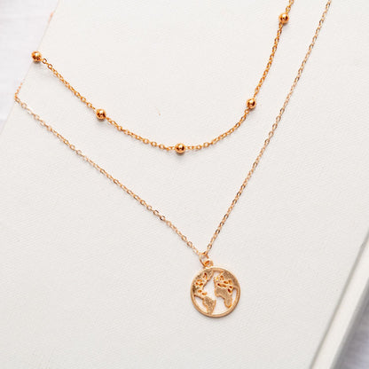 Earth Two Layered Women Necklace - Nimé By Shop Trendys