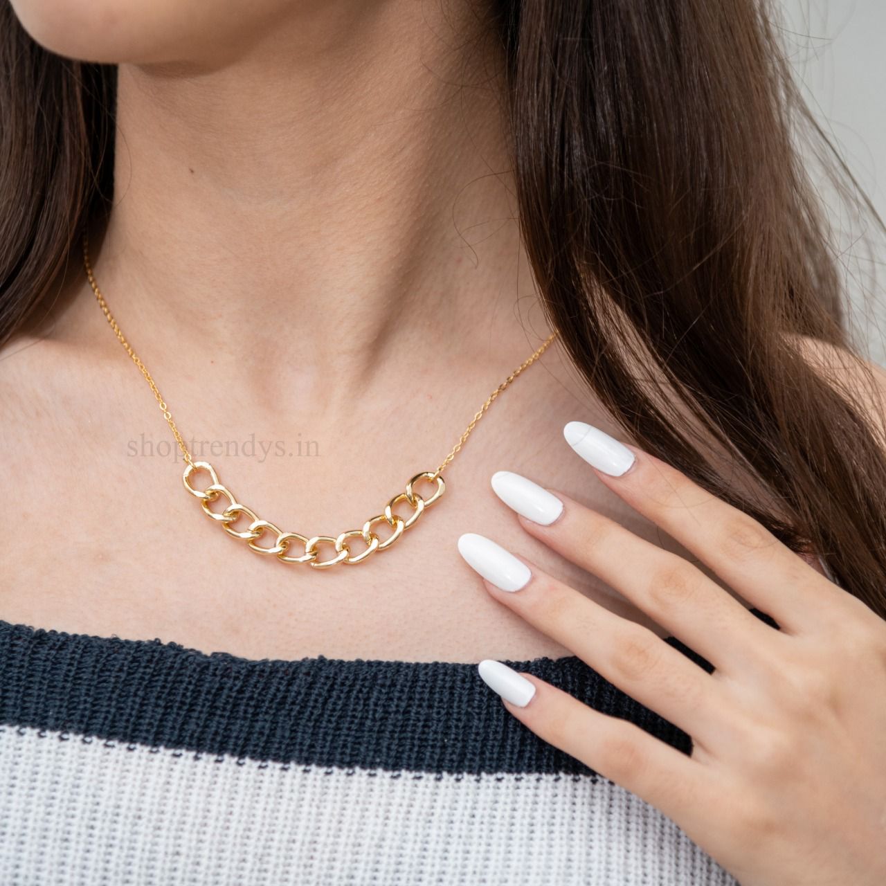 Golden Chain Pendant Women Necklace - Nimé By Shop Trendys