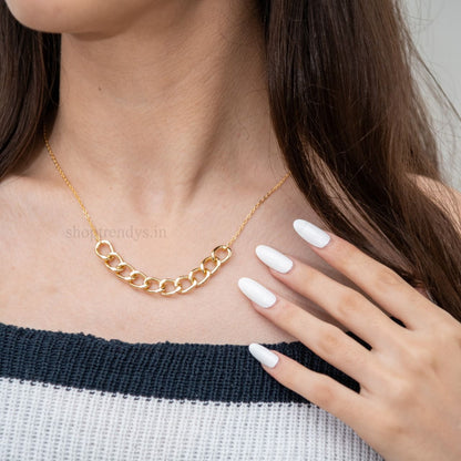 Golden Chain Pendant Women Necklace - Nimé By Shop Trendys