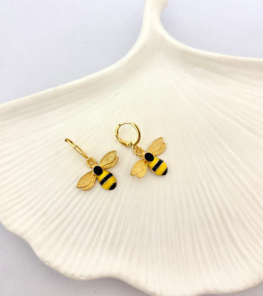 Golden Bee Women Earrings