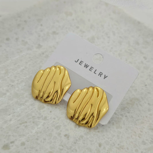 Golden Auric Melt Earrings (Anti Tarnish)