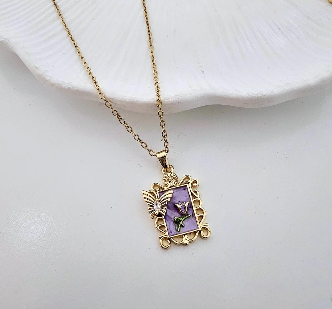 Women Golden Butterfly Garden Necklace (Anti Tarnish) - Nimé By Shop Trendys