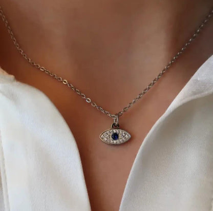 Silver Guardian Evil Eye Women Necklace (Anti Tarnish) - Nimé By Shop Trendys