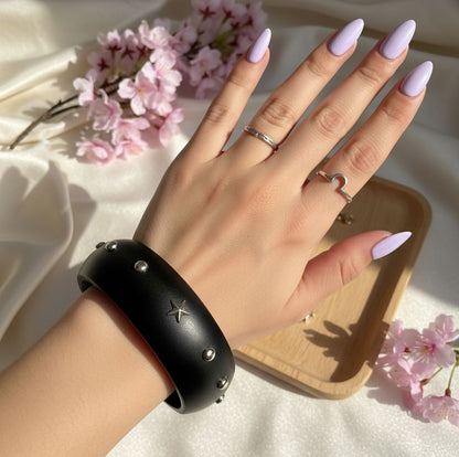 Star Black Wooden Plain Bangle Kada (Size 2.8) - Nimé By Shop Trendys