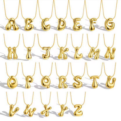 Balloon Initial Alphabet Necklace (Anti Tarnish) - Nimé By Shop Trendys