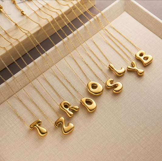 Balloon Initial Alphabet Necklace (Anti Tarnish) - Nimé By Shop Trendys