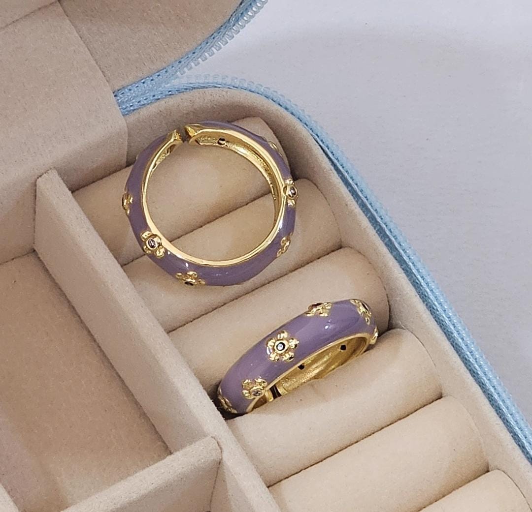 Flower Enamel Ring ( Adjustable ) - Nimé By Shop Trendys