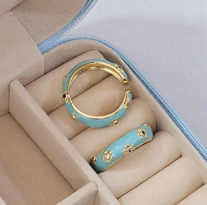 Flower Enamel Ring ( Adjustable ) - Nimé By Shop Trendys