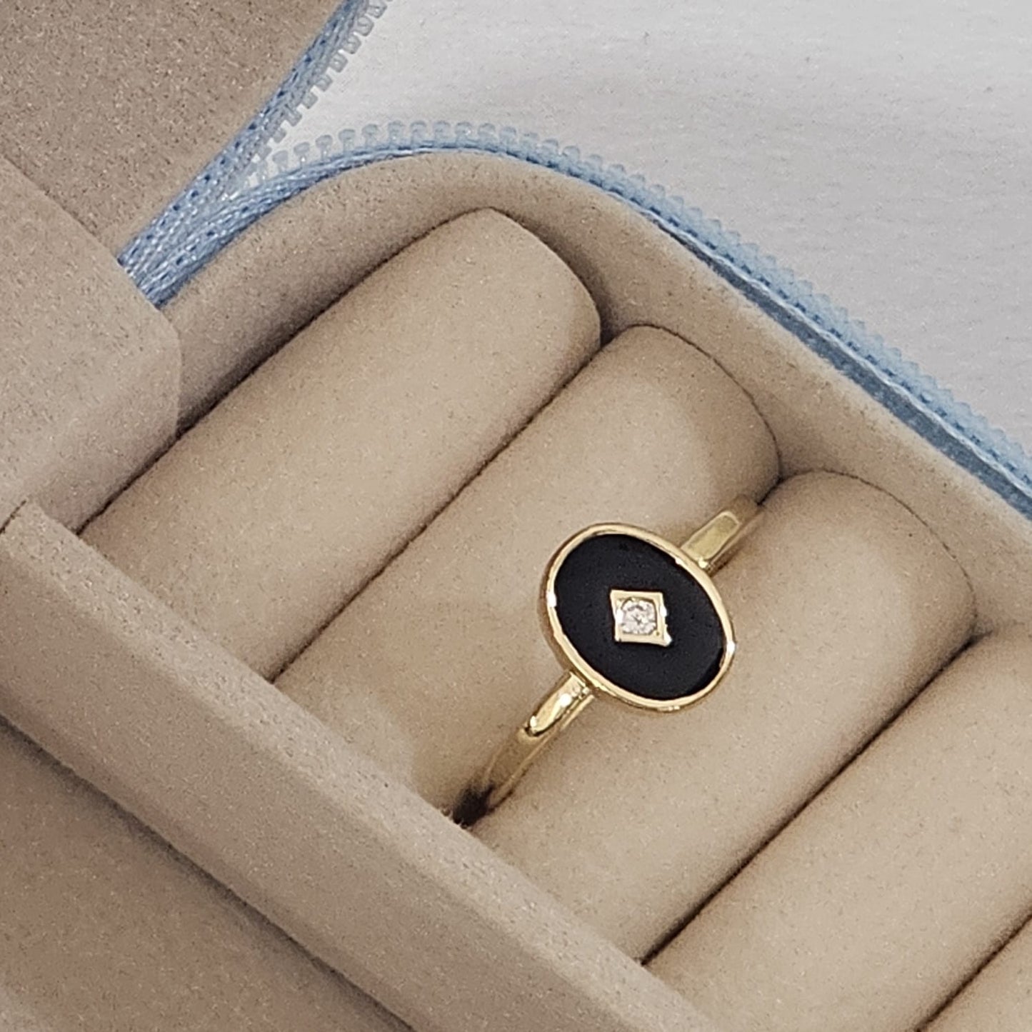 Minimal Coin Enamel Ring - Adjustable - Nimé By Shop Trendys