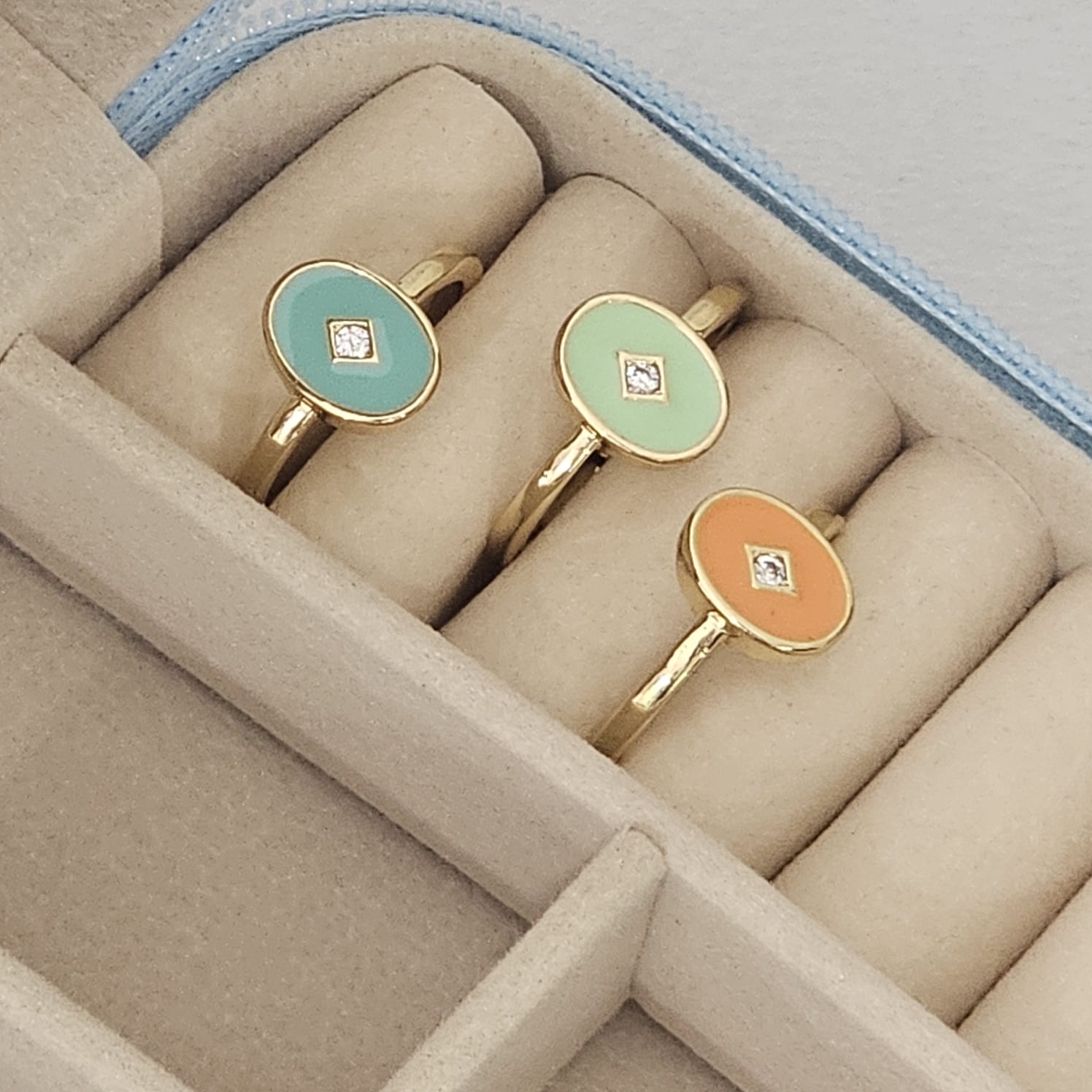 Minimal Coin Enamel Ring - Adjustable - Nimé By Shop Trendys
