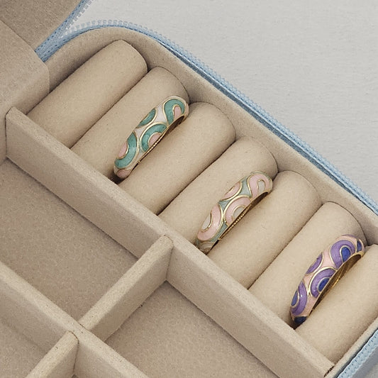 Elegant Enamel Ring - Adjustable - Nimé By Shop Trendys