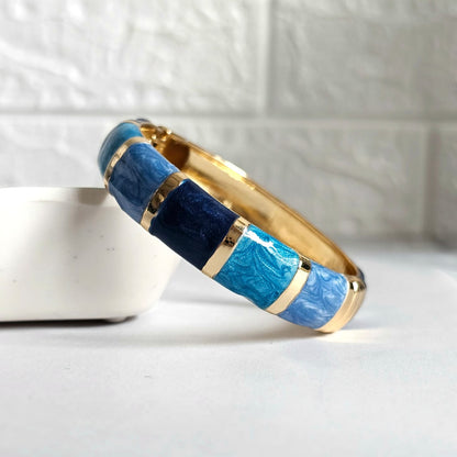 Women Thick Block Enamel Kada Bracelet - Nimé By Shop Trendys