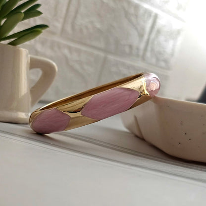 Women Thick Cross Enamel Kada Bracelet - Nimé By Shop Trendys