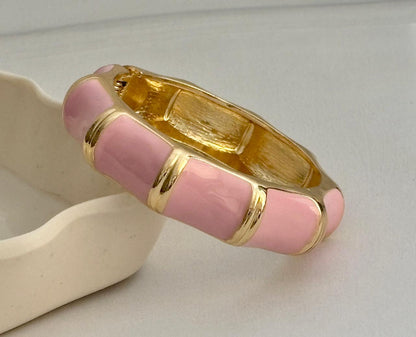 Women Big Color Block Enamel Kada Bracelet - Nimé By Shop Trendys