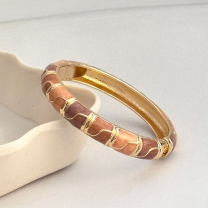 Women ZigZag Block Enamel Kada Bracelet - Nimé By Shop Trendys